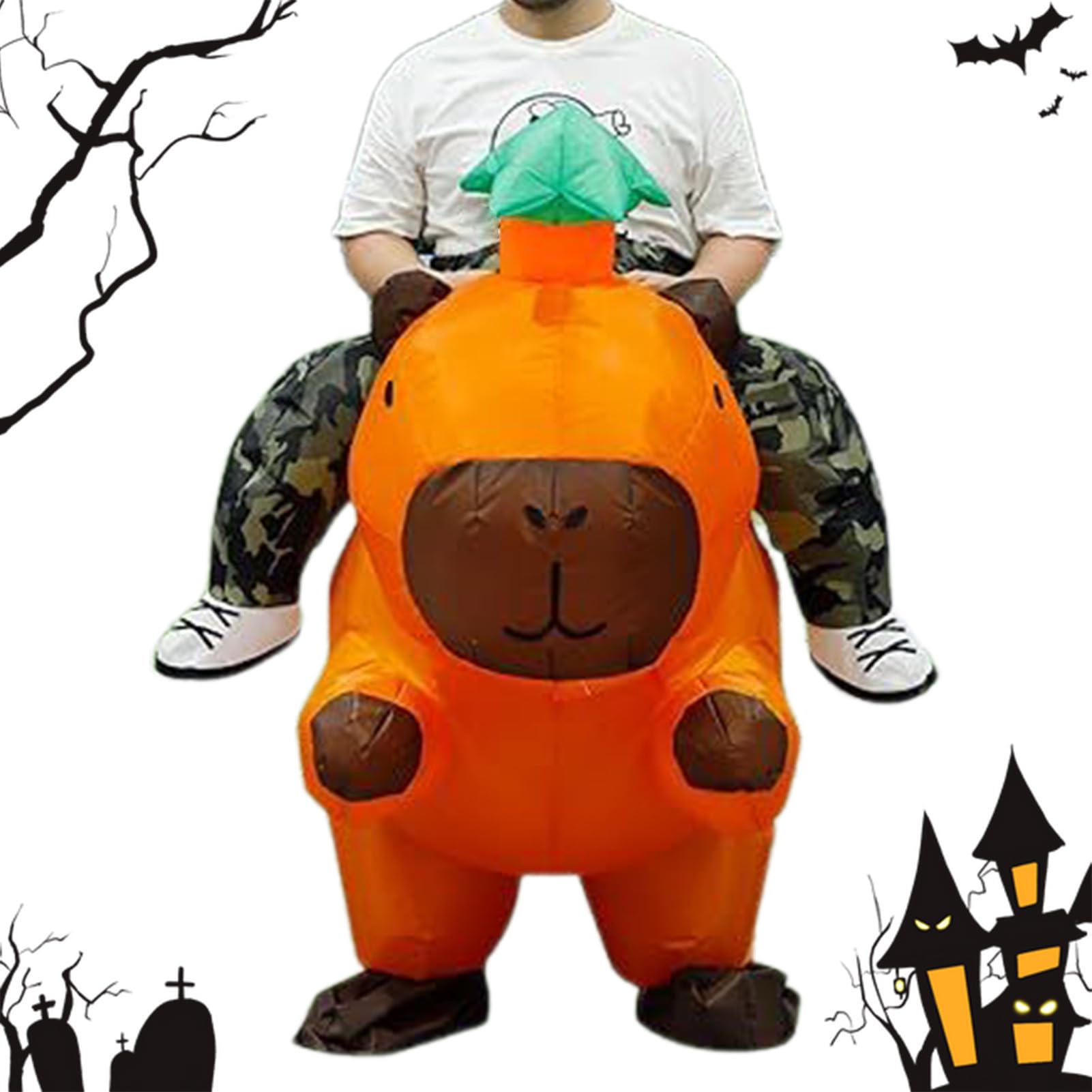 Nadmuchiwany Kostium Kapibary Dla Dorosłych Halloween Nadmuchiwany Strój | Stroj Kapibary Zwierzęcy Do Animacji Dla Halloween Szkolne Występy Karnawał Urodziny Święto Tematyczna Impreza Sp