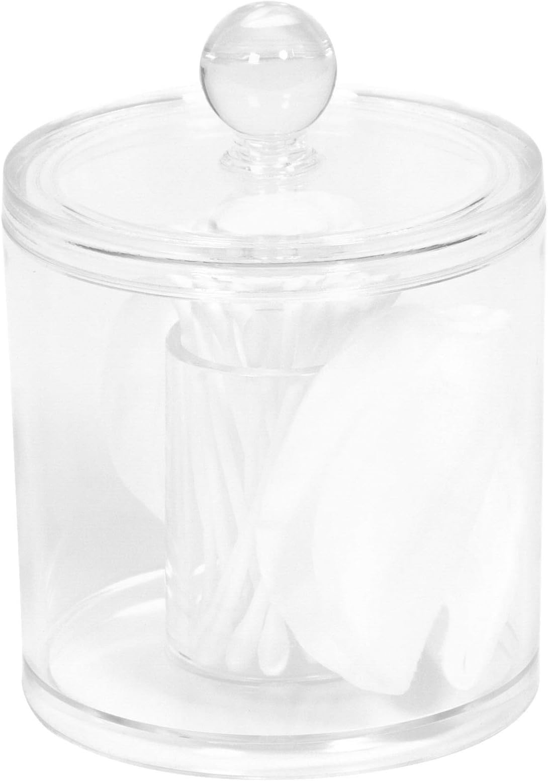Compactor, Cotton Swab Box with Lid, Transparent, Dimensions: 9.7 x 12 cm, RAN5058