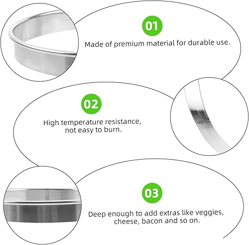 Miniatura 8 de Anillo de tarta para hornear de cocina, anillo de pizza, anillo de pastel, anillo redondo para mousse, anillo de salsa de pizza, anillo de mousse de