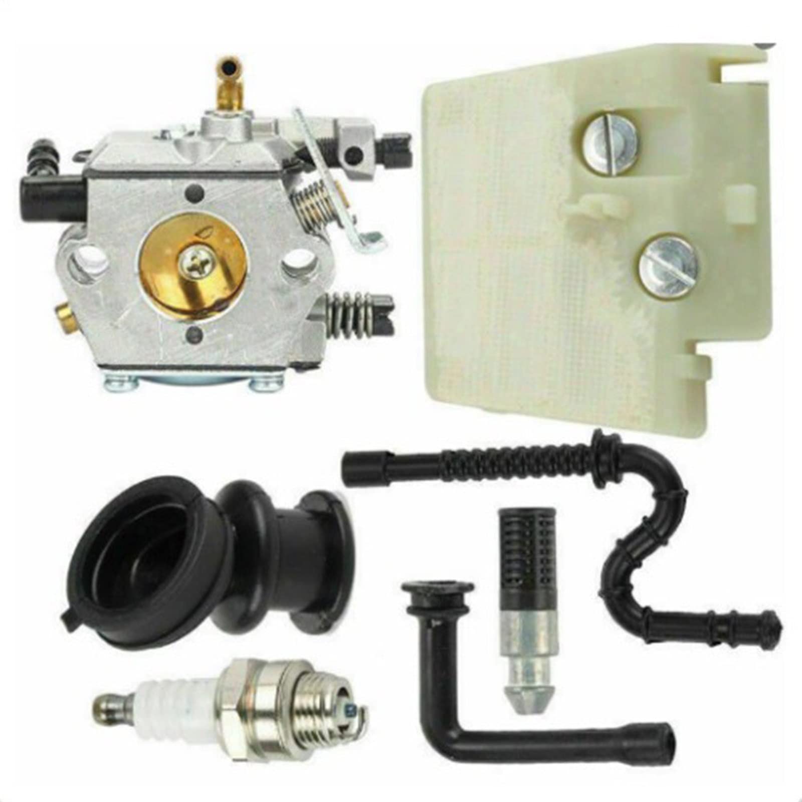 IWBR Débroussailleuse carburateur adapté for Stihl 024 026 MS240 MS260 for Walbro WT-194 tronçonneuse carburateur filtre à Air Kit de bougies d'allumage