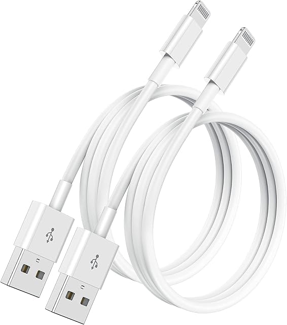 iPhone Charger Cable 2m 2Pack, [ Apple MFi Certified ] Lightning to USB Cable Lead, High Fast Apple iPhone Charging Cable for iPhone 12/11 Pro/11/XS MAX/XR/8/7/6s/5S/SE iPad