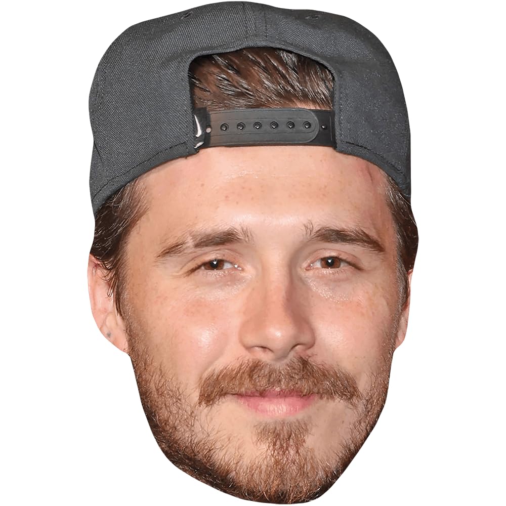Brooklyn Beckham (Cap) Celebrity Mask, Flat Card Face, Fancy Dress Mask