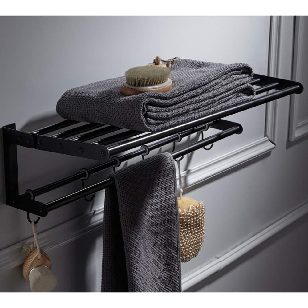 Toallero, Estante de Pared para baño, Estante de Almacenamiento para Cocina con Gancho, Estante para Barra de Ducha, cocina/40 cm