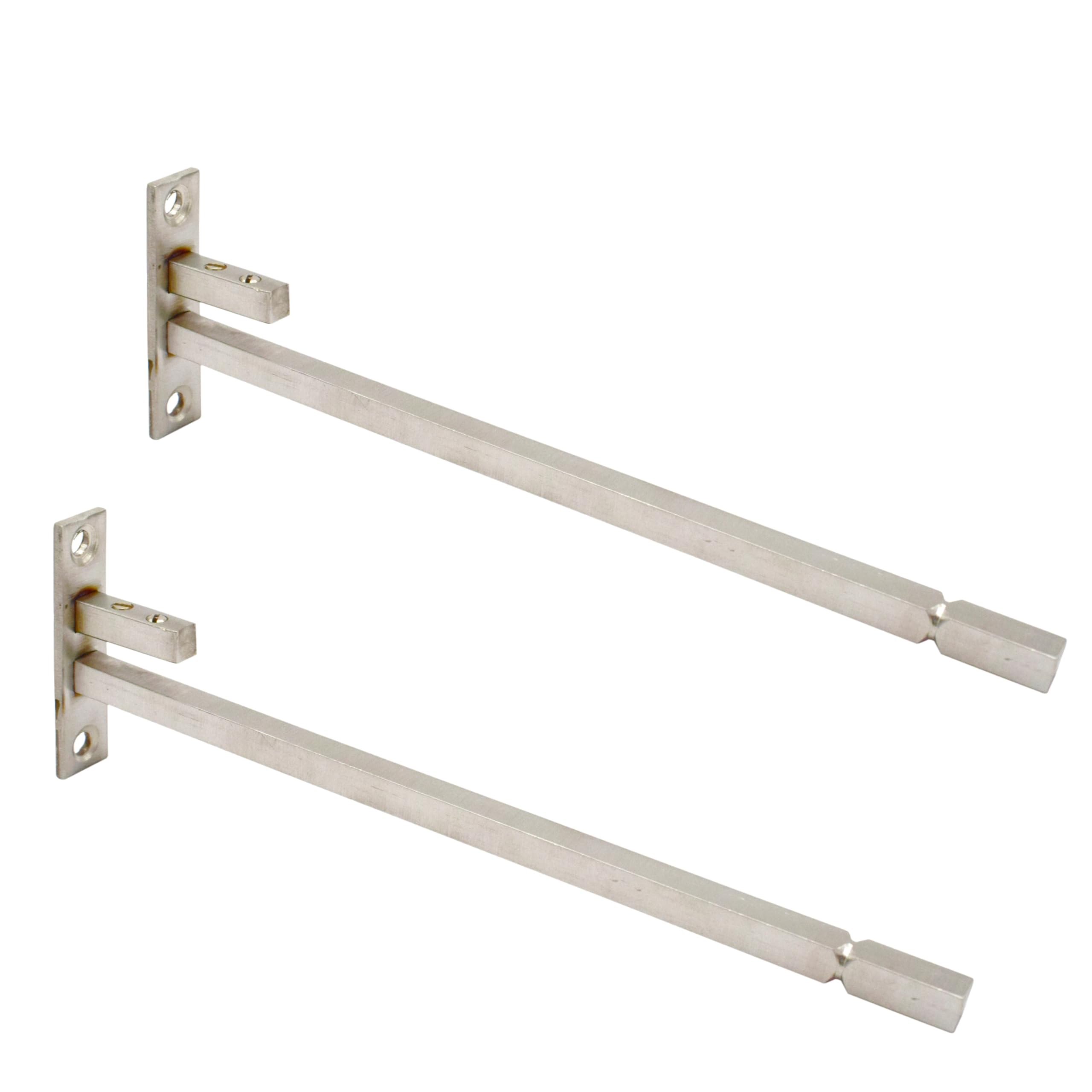 RAB F Bracket Heavy Square Stainless Steel (8mm, 12"inch, Silver, 1 PAIR) (B08KVXFVN5) Amazon Price History, Amazon Price Tracker