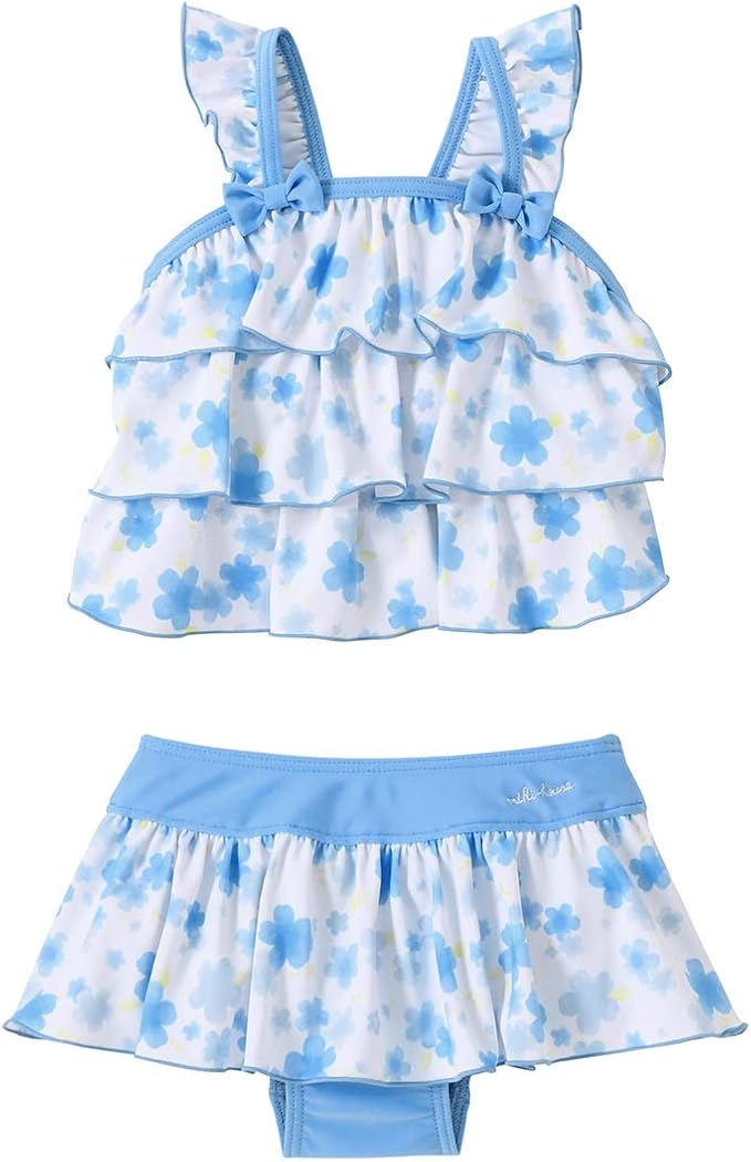 Amazon Co Jp ミキハウス 水着 12 7101 266 女の子 ベビー 100cm ブルー 服 ファッション小物