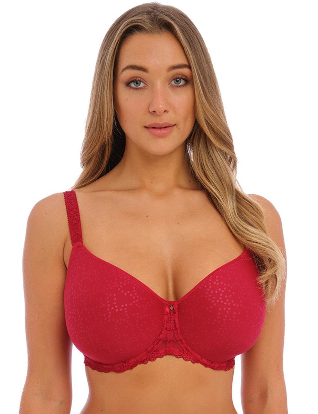 Fantasie Women's Ana Underwire Spacer T-Shirt Bra, Opaque, Red, 32E