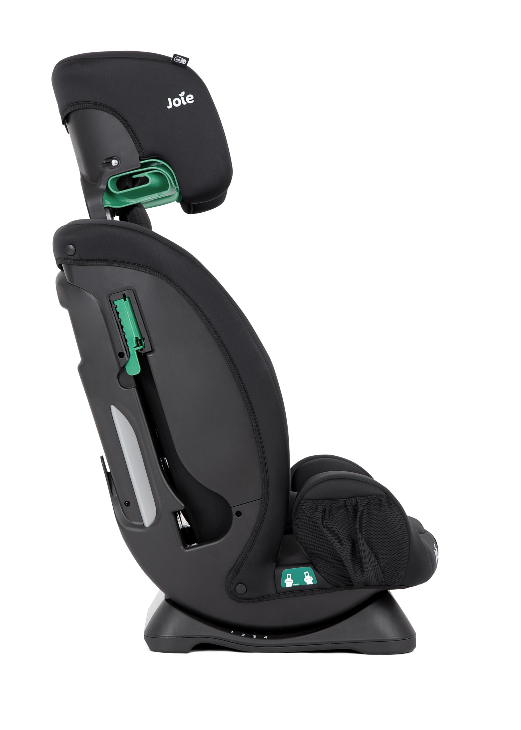 Joie fortifi™ R129 seggiolino auto i-Size, nel senso di marcia, 4 posizioni di reclinazione, installazione con cintura semplice, poggiatesta GrowTogether™ – da 15 mesi a 12 anni (76–145 cm), Shale