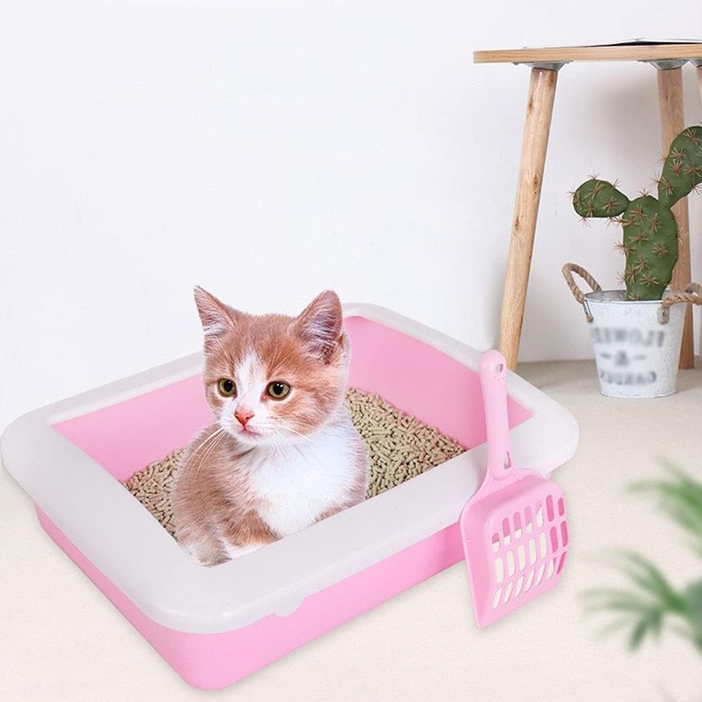 Pet ToiletSemi-Enclosed Cat Toilet DetachableKitten Potty Sanitary Potty Splash-Proof Potty Cat Supplies Dog Pee Pads (D)