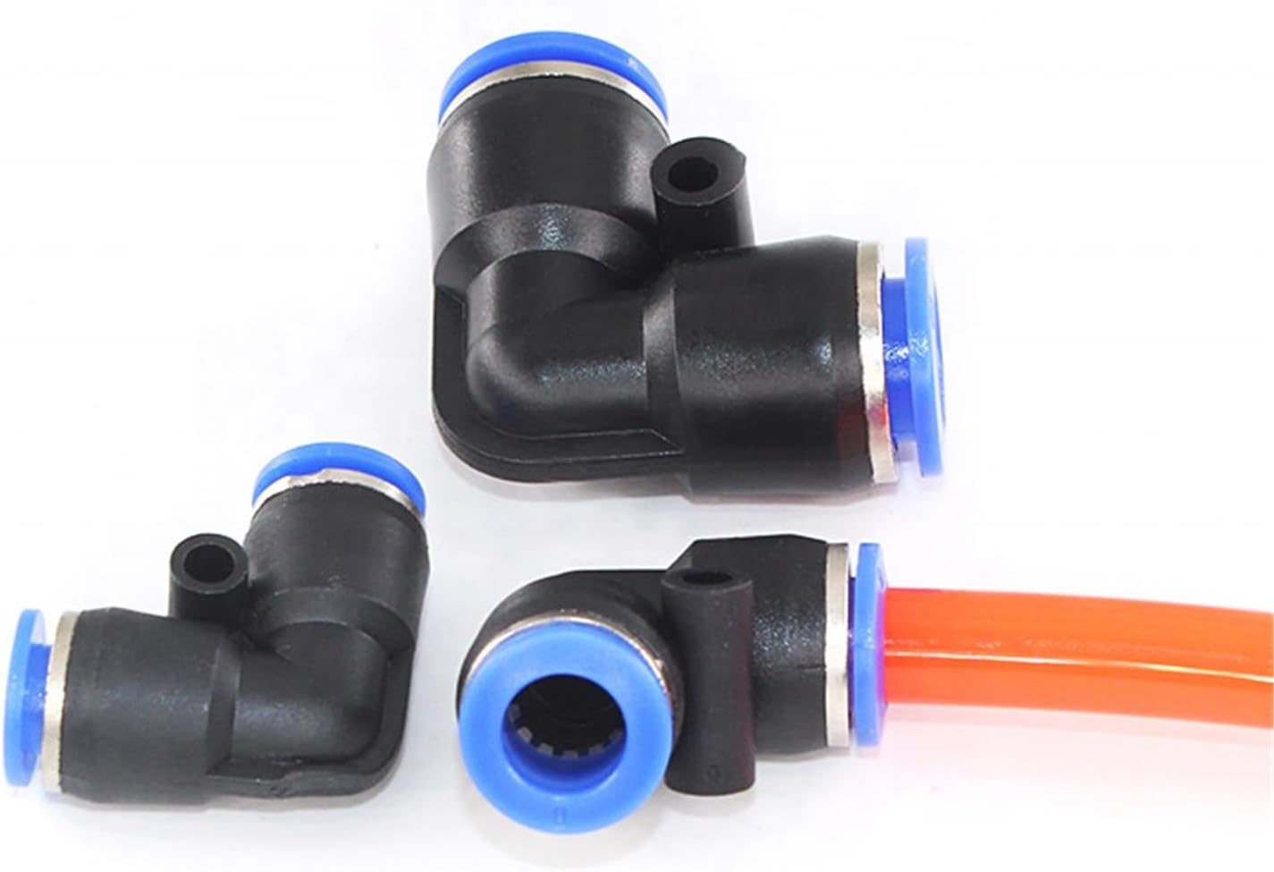 L Type Joints Elbow Quick Air Tube Connector Push Pipe Plastic Air Hose Connectors 10Pcs(PV10)