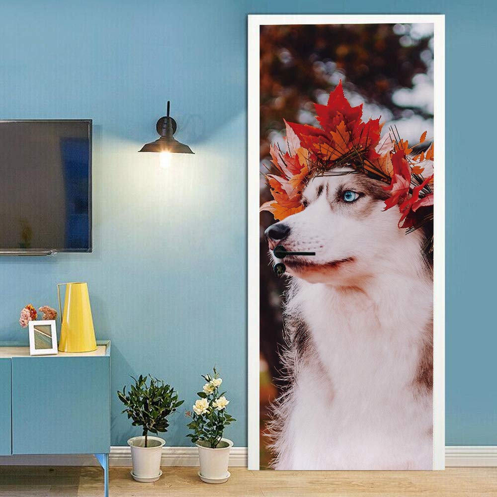 Sticker de porte effet trompe l'œil pour sublimer l'ambiance d'un escalier