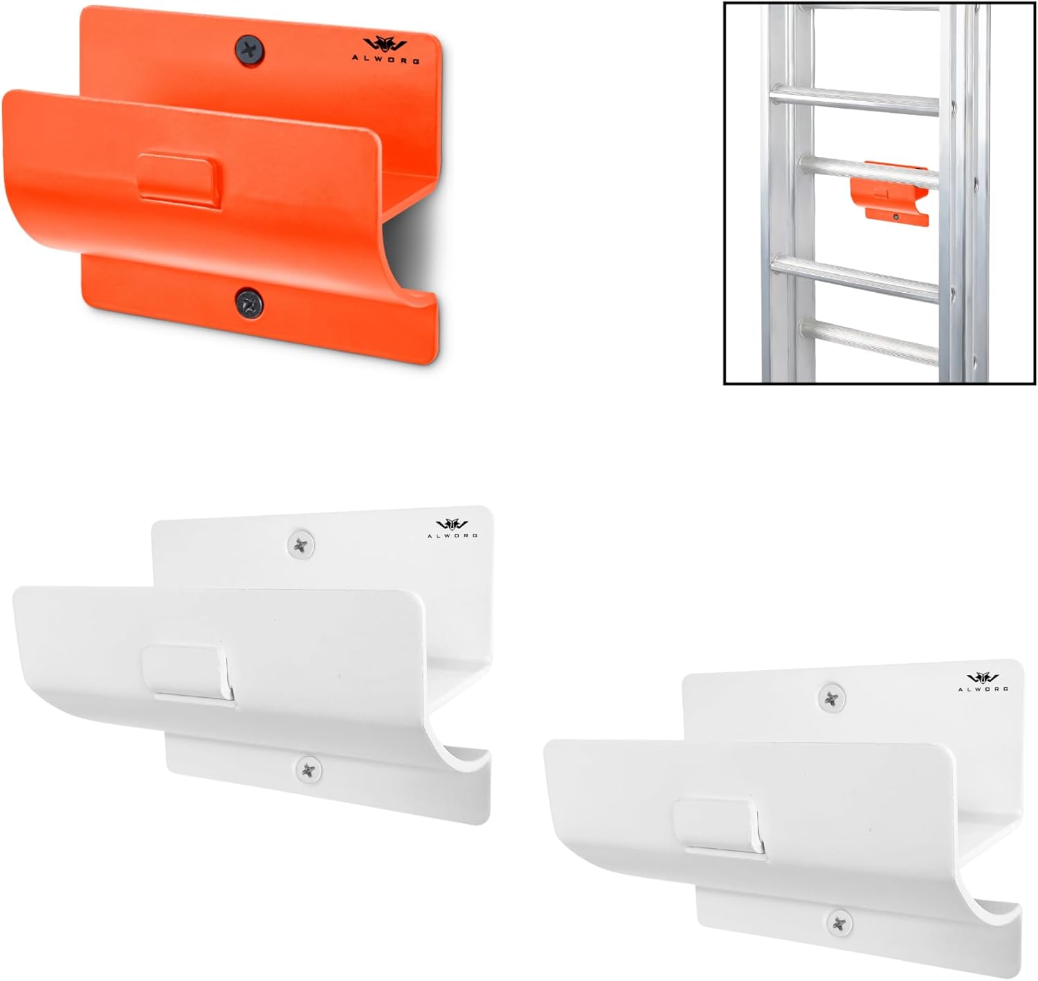 Heavy Duty Ladder Hanger Hooks Bundle - Hooks for Garage, Garden Use - Strong Utility Hook Made from Premium Materials