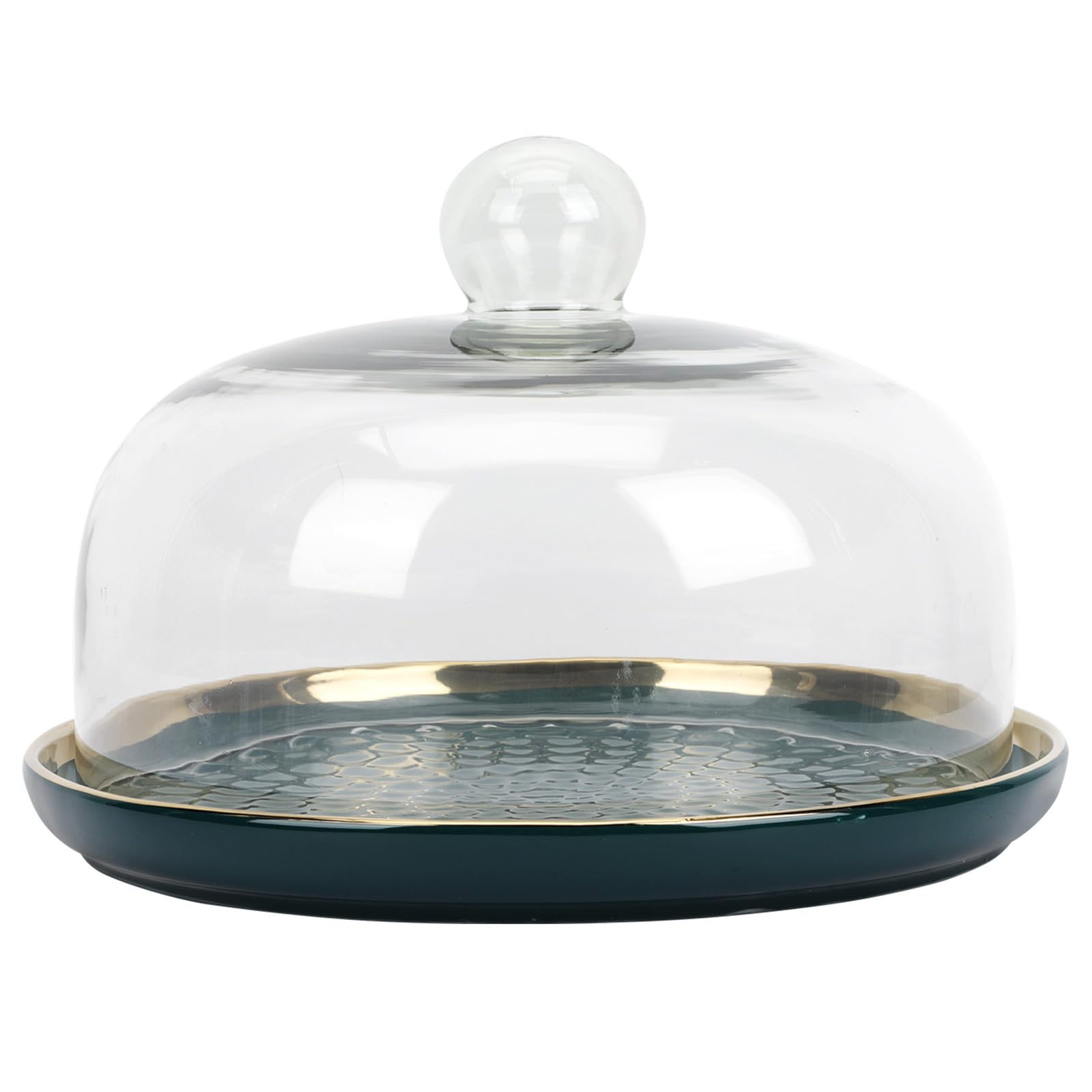 Assiette en porcelaine avec cloche à gâteau en verre pour sublimer vos brunchs dominicaux