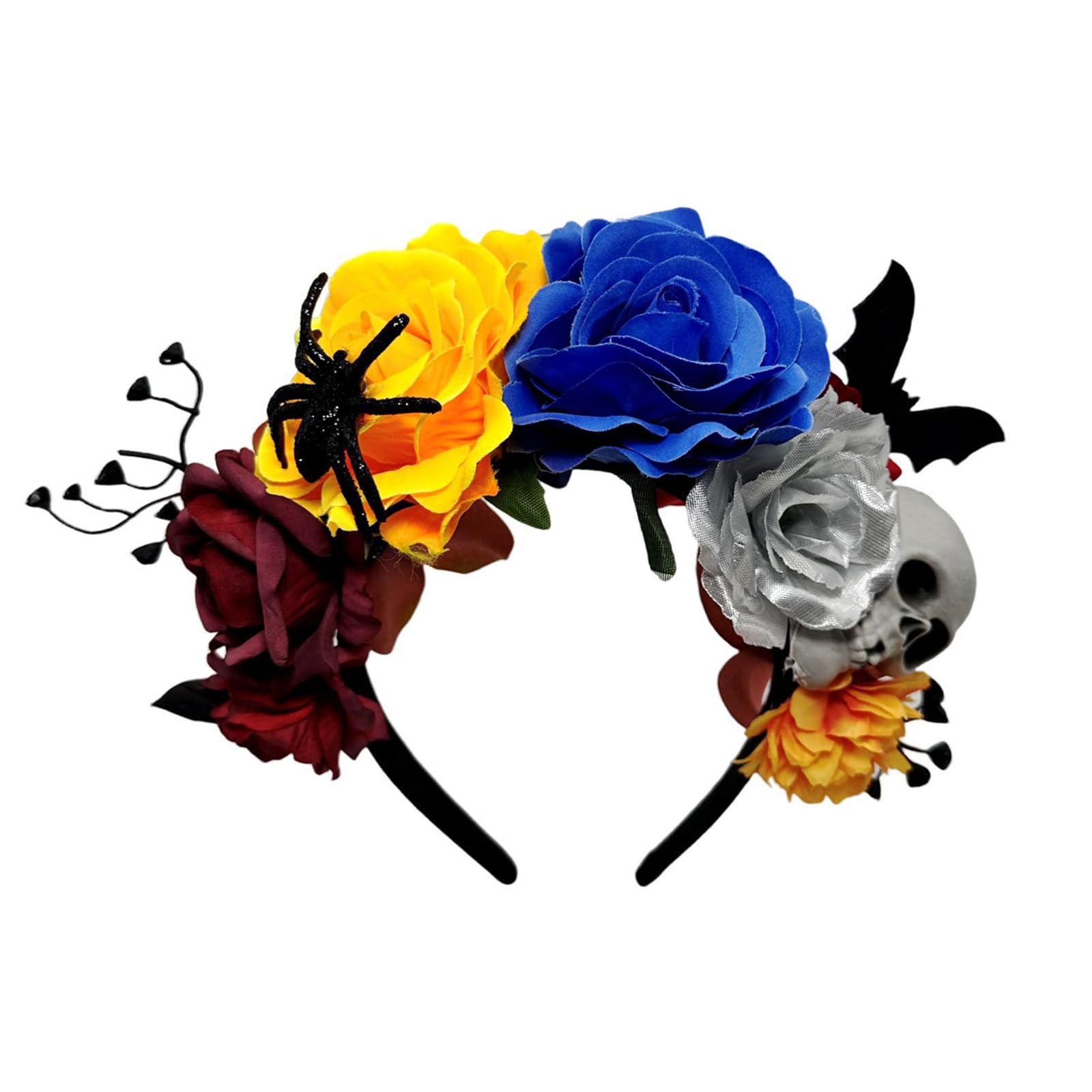 MICFENY Halloween Theme Artificial Flower Hairband For Roleplay Event And Special Occasion Outfit Party Gathering Roleplay Props