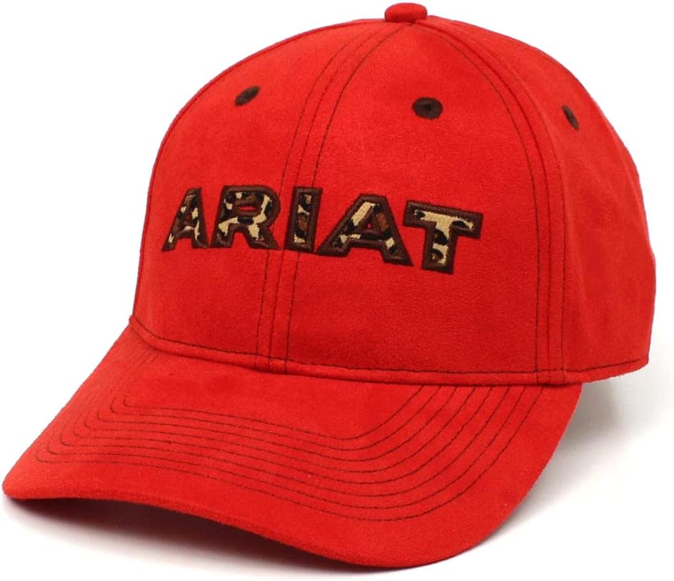 ARIAT Women's Red Leopard Cap with Velcro Closure, Red Leopard, One size