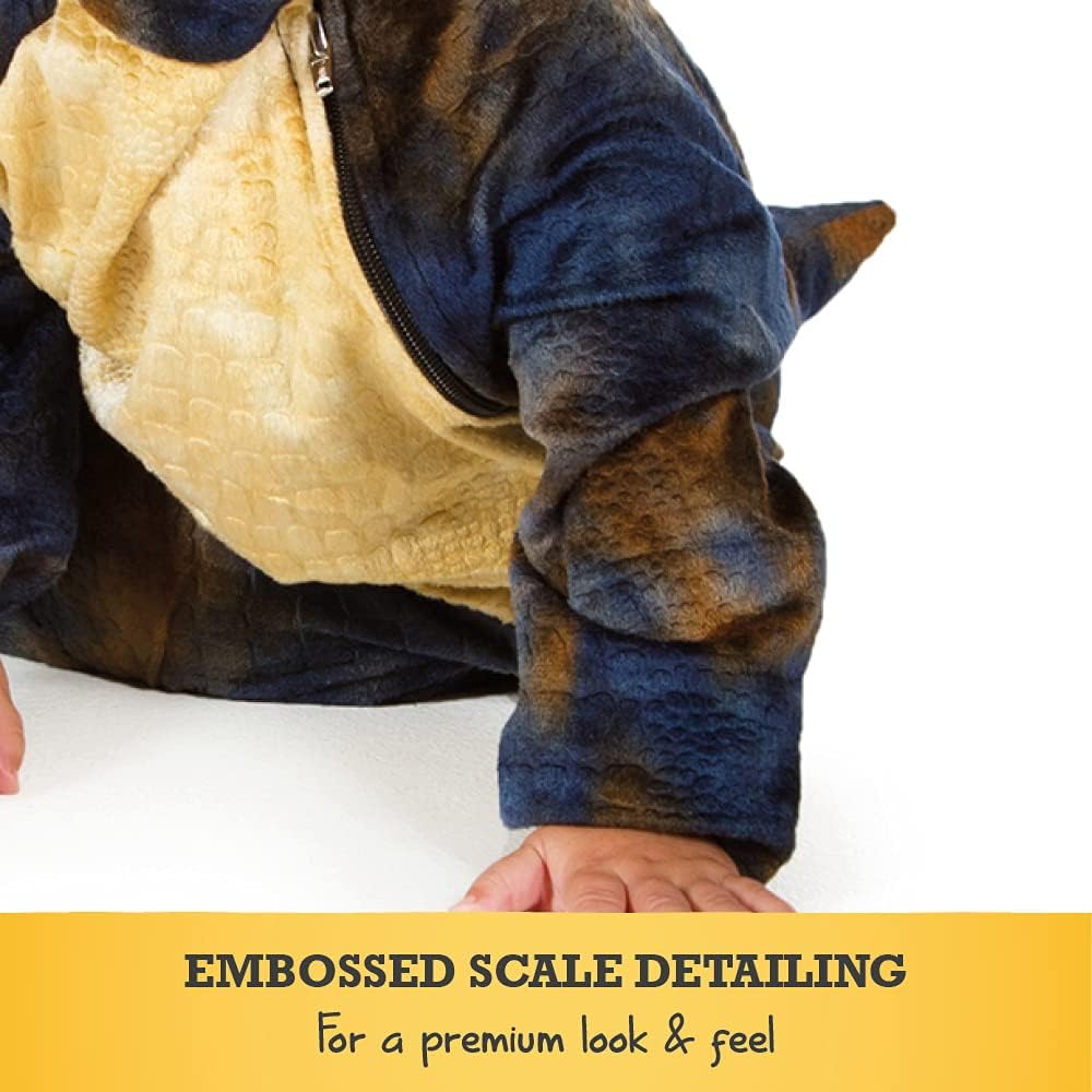 PRETEND TO BEE Baby Triceratops Dinosaur Dress Up Costume for Kids/Toddlers, Official Natural History Museum, Onesie - Image 5