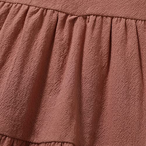 Toddler Kids Baby Girl Dress Lantern Long Sleeve Solid Color Casual Dresses Girls Fall Winter Outfit Clothes (18-24 Months, Deep Pink) #TOP6