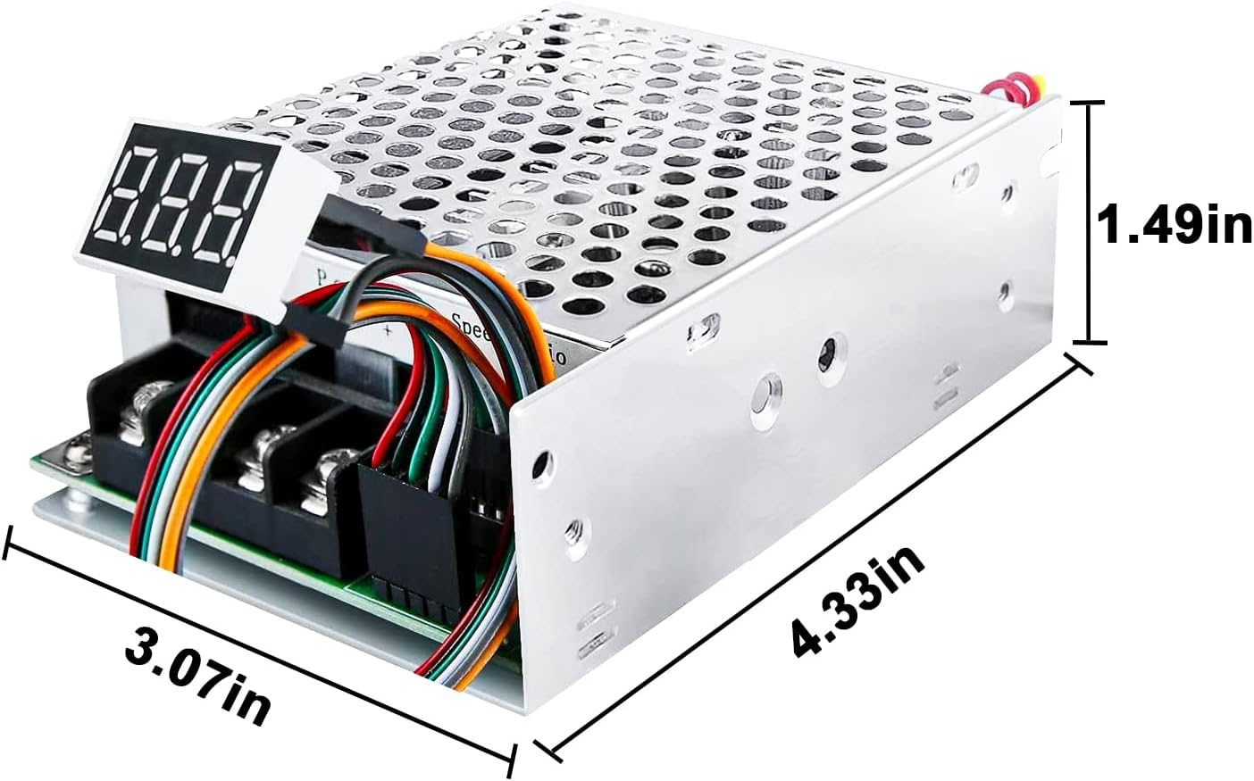 PWM DC Motor Speed Controller, DC10-55V/40A Max 60A Stepless DC Motor Speed Controller with Forward-Brake-Reverse Switch Adjustable Potentiometer and LED Display,Continuous Current 40A : Industrial & Scientific