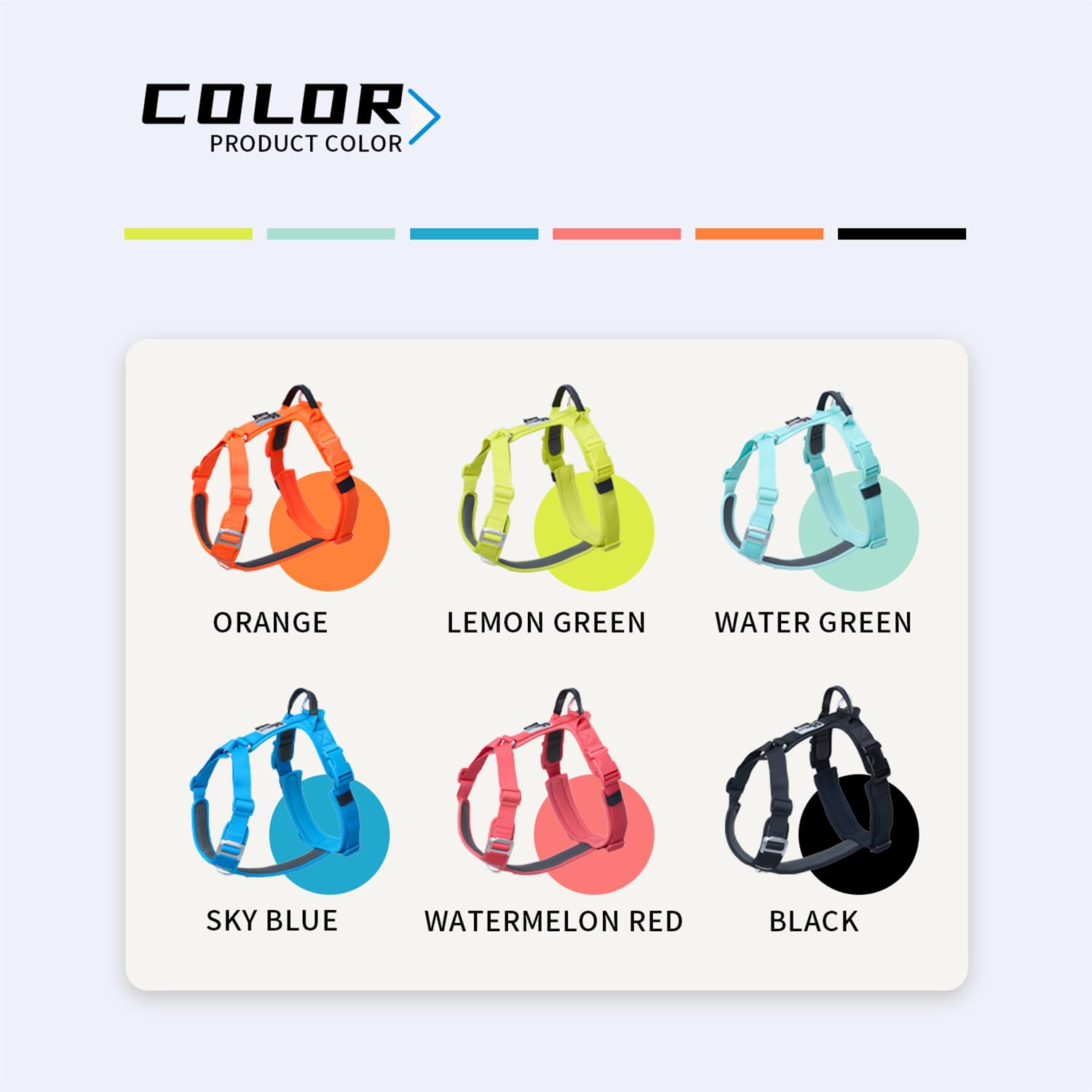 Arnés ajustable para perro con asa, acolchado cómodo, para perros pequeños, medianos y grandes (color negro, talla S)