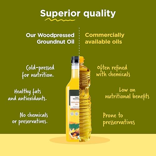 Miniatura 3 de TWO BROTHERS ORGANIC FARMS Amorearth Aceite de cacahuete, prensado en madera, filtro único (1 litro)