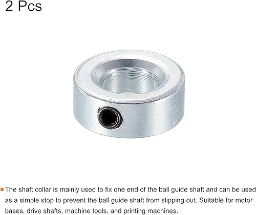Miniatura 15 de MECCANIXITY Collar de eje de 1-3/8 pulgadas de diámetro de acero al carbono chapado en zinc, juego de collares de sujeción estilo tornillo, tono
