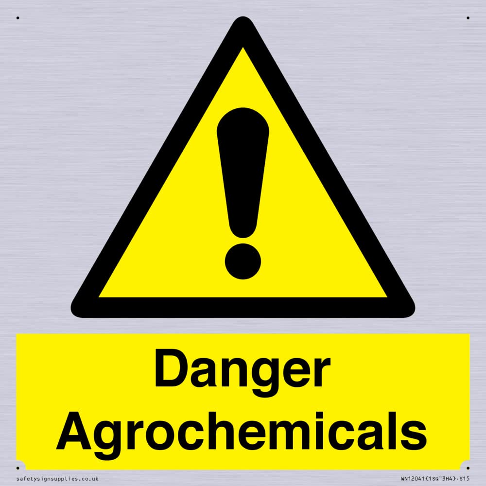 Danger Agrochemicals Sign - 150x150mm - S15