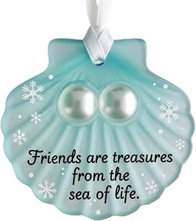 Snowflake Ornament, Symbol of Friendship and Winter, Material Sea Glass, Glass Snowflake Decoration, Winter Charm Ornament, Sturdy and Reusable, for Indoor Or Outdoor Use On Walls, Window, Parties