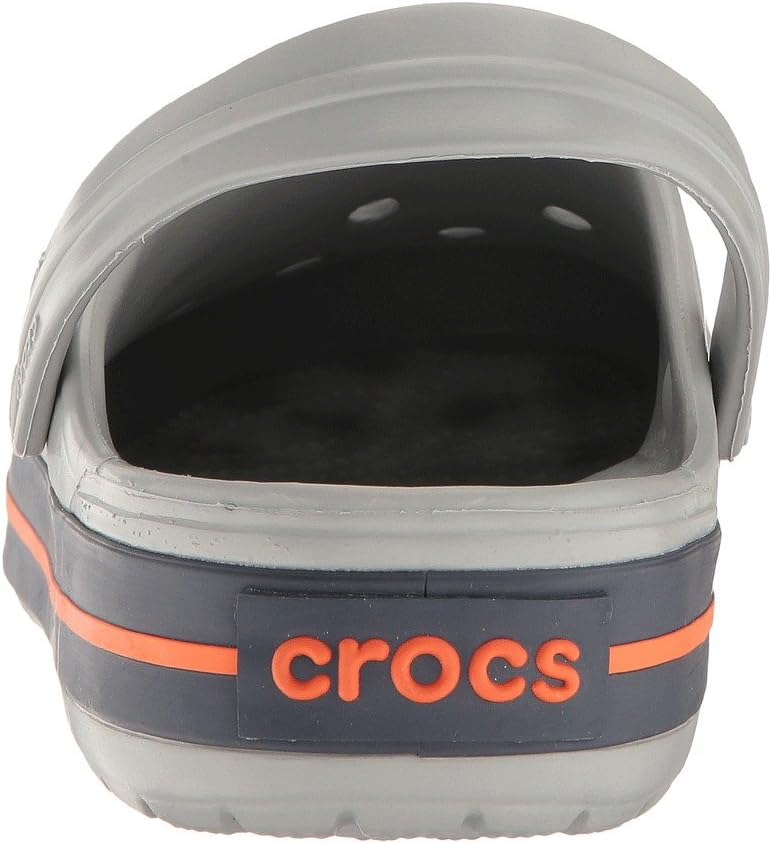 Crocs Unisex-Adult Crocband Clog, Light Grey/Navy, 7 US' Women