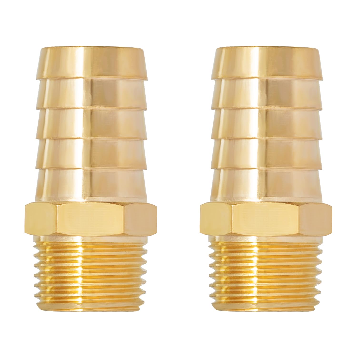 SUNGATOR Hose Barb Fittings, 1/2" NPT to 3/4" Barb Air Hose Fitting, 2-Pack