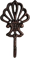 Vista 1 de FantasHome - Gancho individual de hierro fundido montado en la pared para decoración del hogar (flor de lis)
