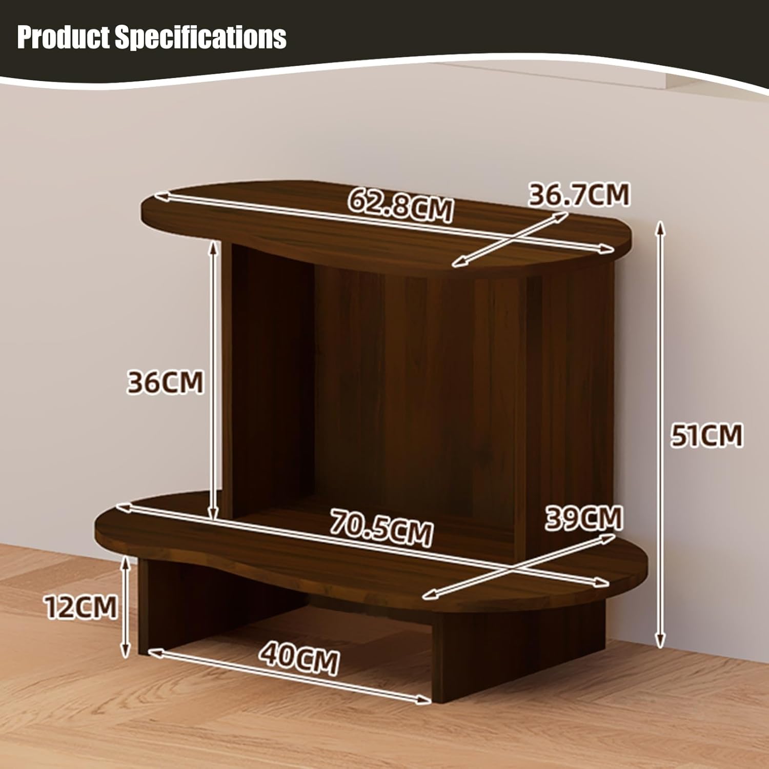 record player stand with storage, Wooden CD Holder Stand, Holds up to 40 Albums, Storage Cabinet for Vinyl Records, Record Player Table for Living Room(Black)