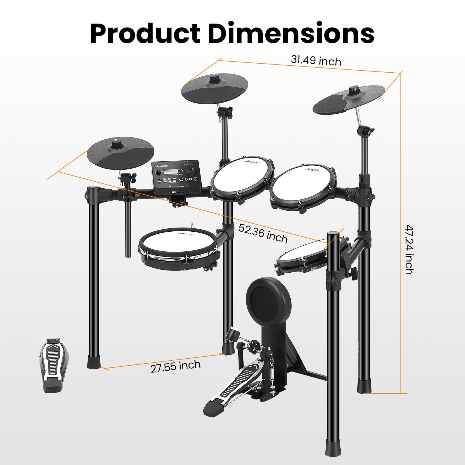 Amazon.co.jp: 電動ドラムセット 初心者向け電動ドラムキット 390音 30