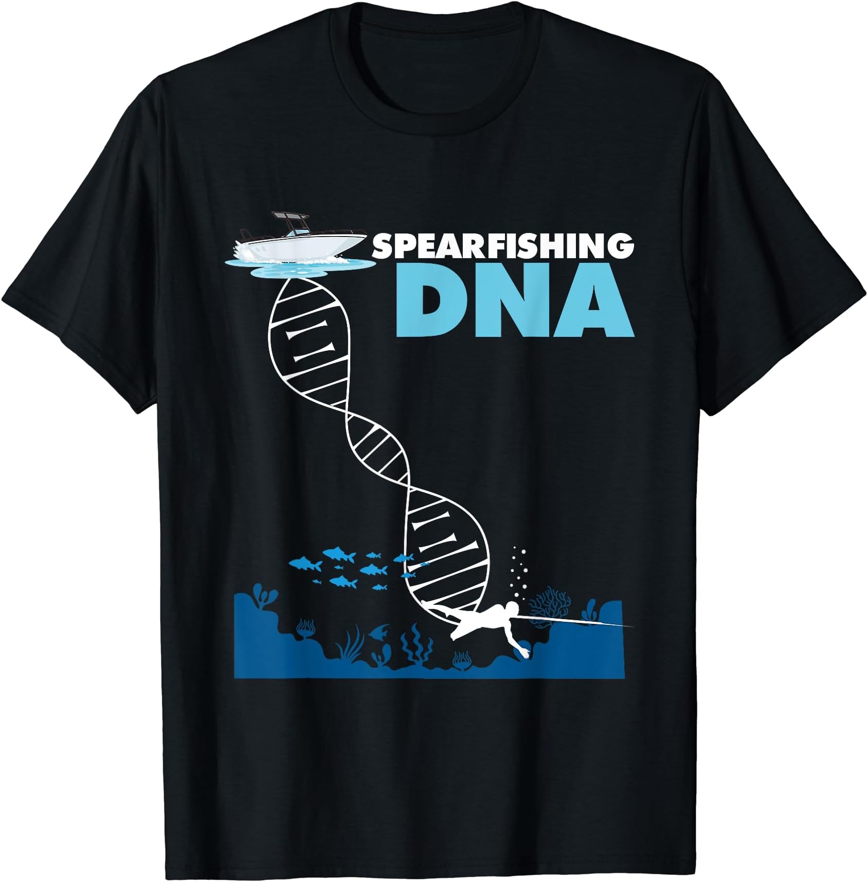 Spearfishing DNA | Speargun Freediving | Spearfisher T-Shirt