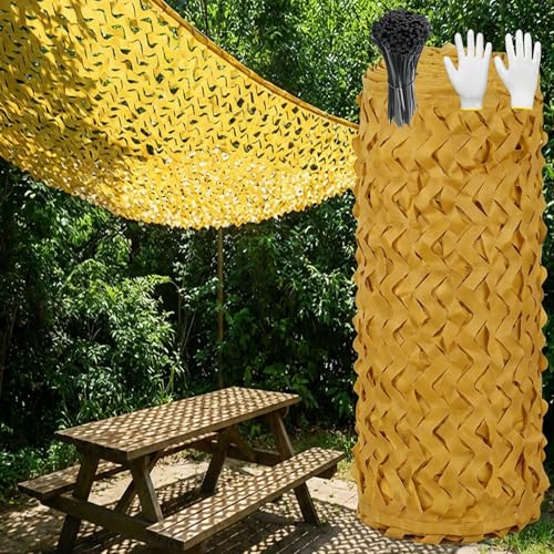 Genérico Red de Camuflaje Militar, Malla Camuflaje Red Caza 4x4m/1x6m/2x8m/2.5x5m/3x12m/8x9m Acampar Sombrilla, Protección Solar Y Vela de Sombreado Anti-UV para Terraza Pérgola Jardín(W6.5xH15m)