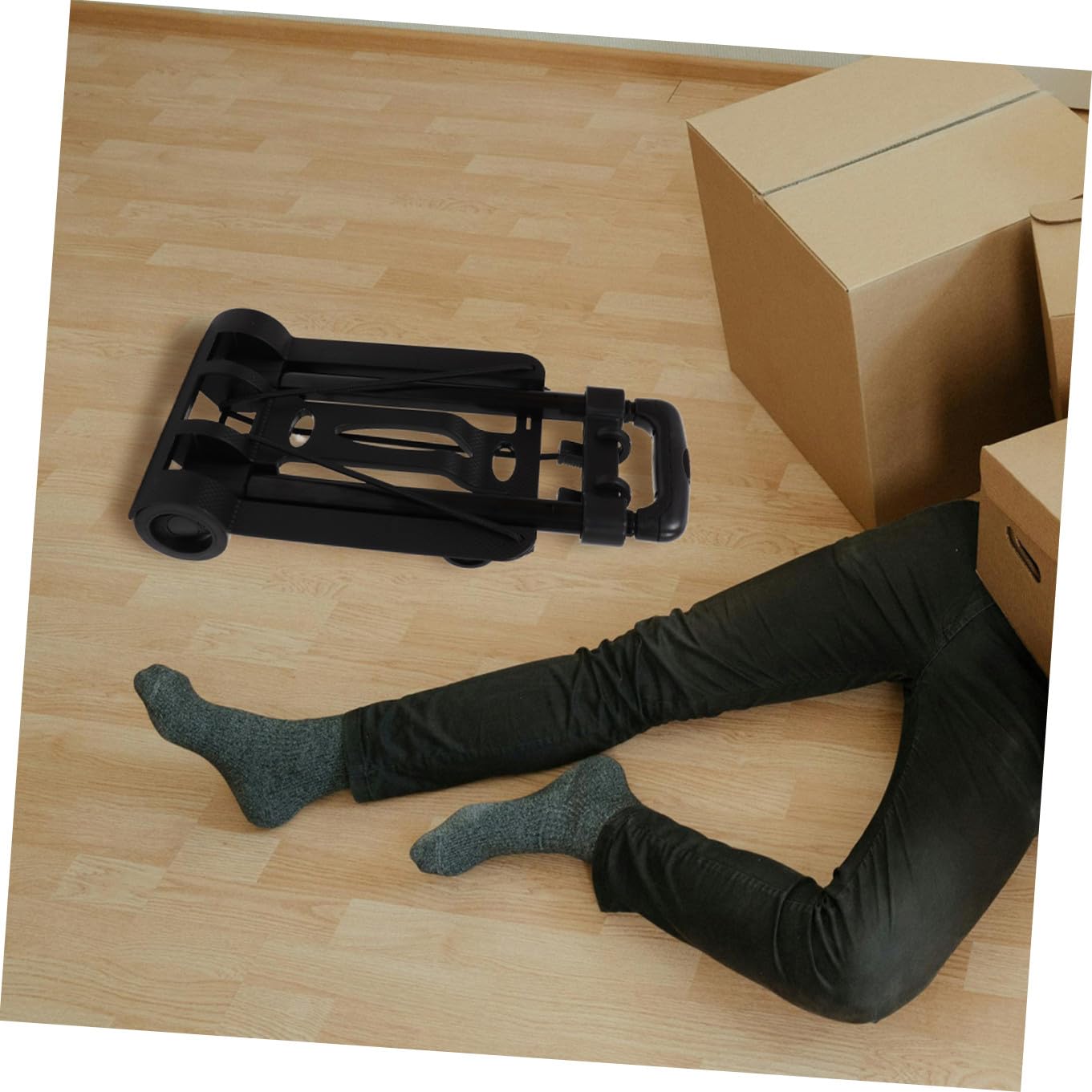 VILLCASE Carro de Compra Plegable Ruedas 2 Ruedas Doble Gancho Compacto Portátil para Equipaje Pequeño y Carga, Base Reforzada de Plástico PP, Adecuado para Transporte y Viajes