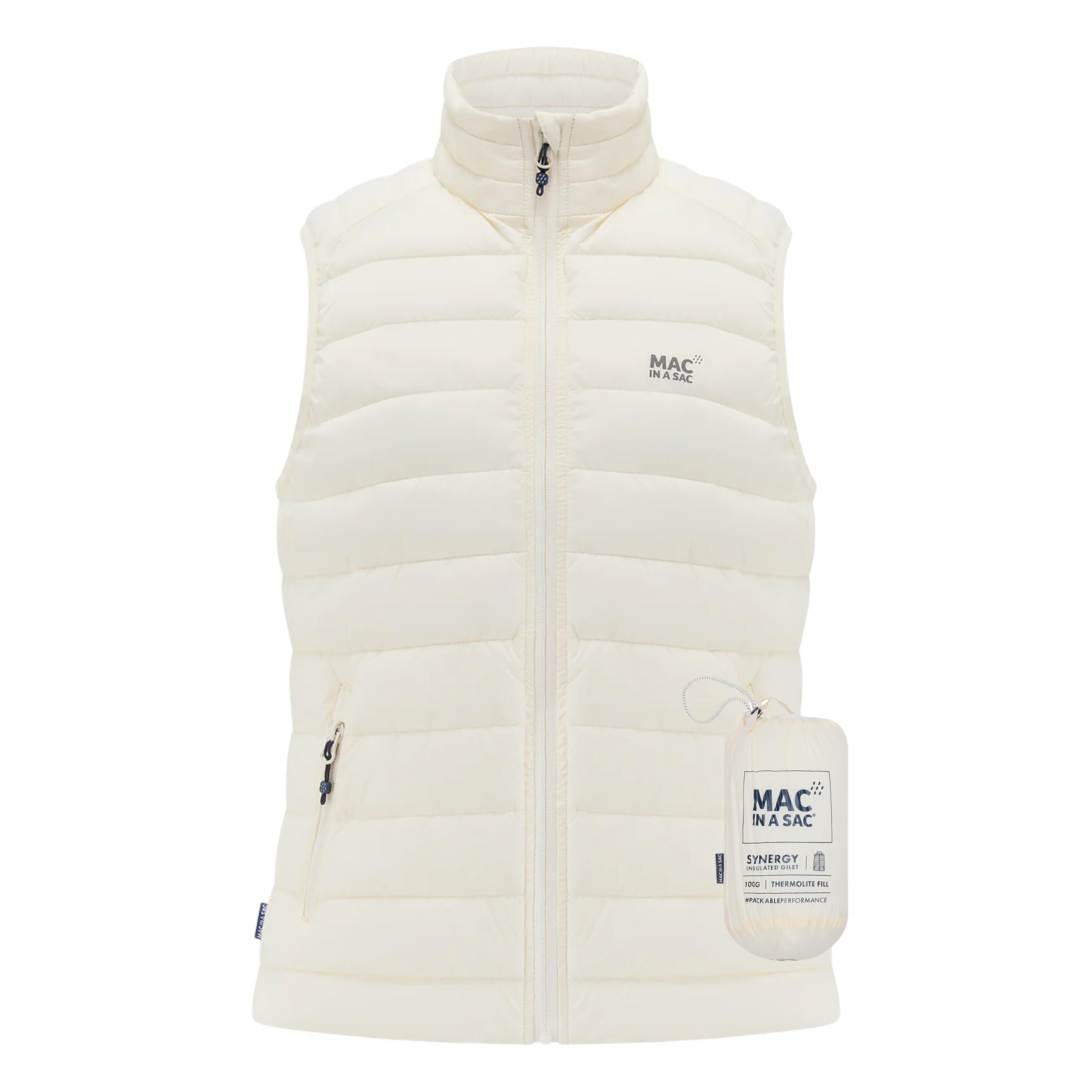 Mac In A Sac Women's Ivory - Synergy - Packable Insulated Gilet - 10