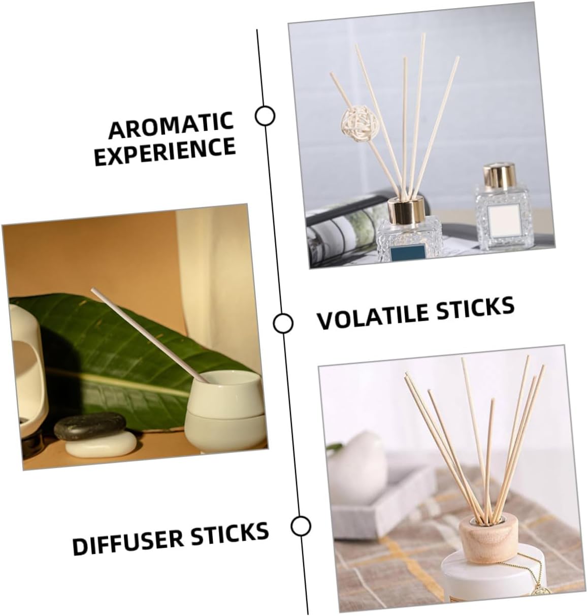 ABOOFAN 4sets 200pcs Rattan Fragrance Sticks for Essential Oil Diffusers Aromatherapy Replacement for and Meditation Plant Material Long Design for Enhanced Aroma Experience 200pcs*4