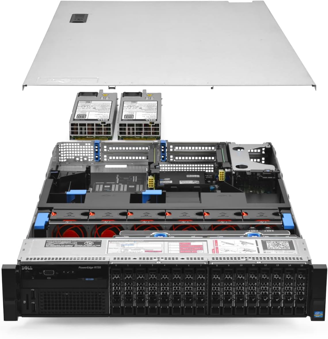 Dell PowerEdge R720 Server 2X E5-2640v2 2.00Ghz 16-Core 64GB H310 (Renewed)
