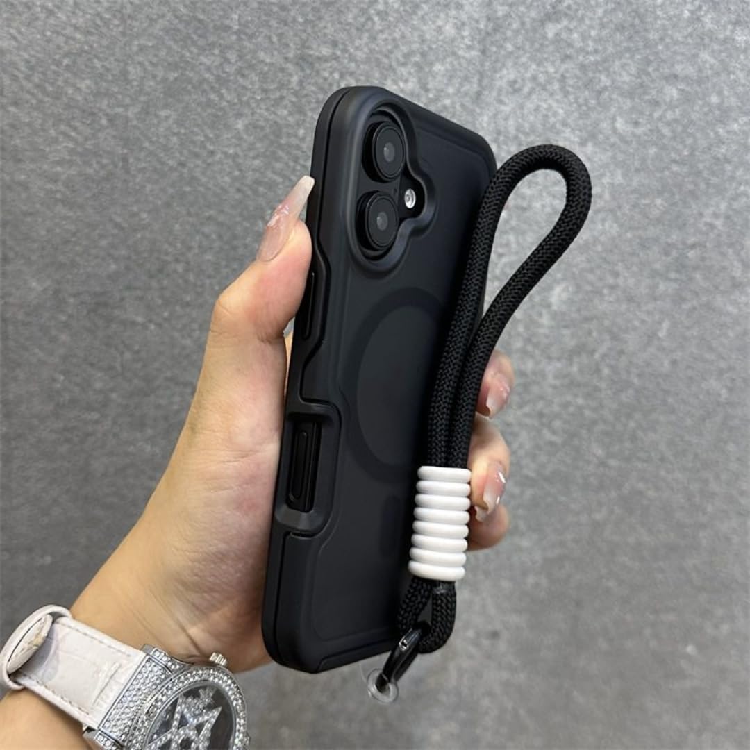 Coque Magnétique iPhone 13 Finition BlackGS Mate avec Lanière Double - 6
