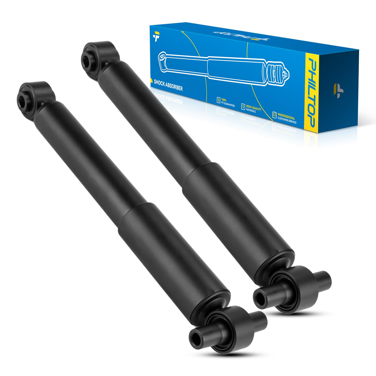PHILTOP Rear Struts Shock Absorber Fit 2008-2016 Enclave, 2009-2016 Traverse, 2007-2016 Acadia, 2007-2010 Outlook, Complete Struts with Coil Spring Assembly, Quick Suspension Loaded Struts 2PCS 349125