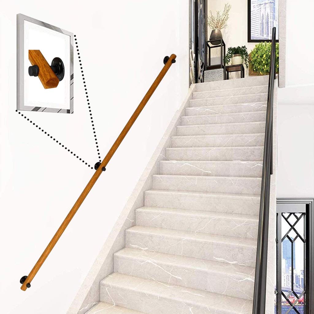Main courante en bois de 50 cm pour escalier intérieur