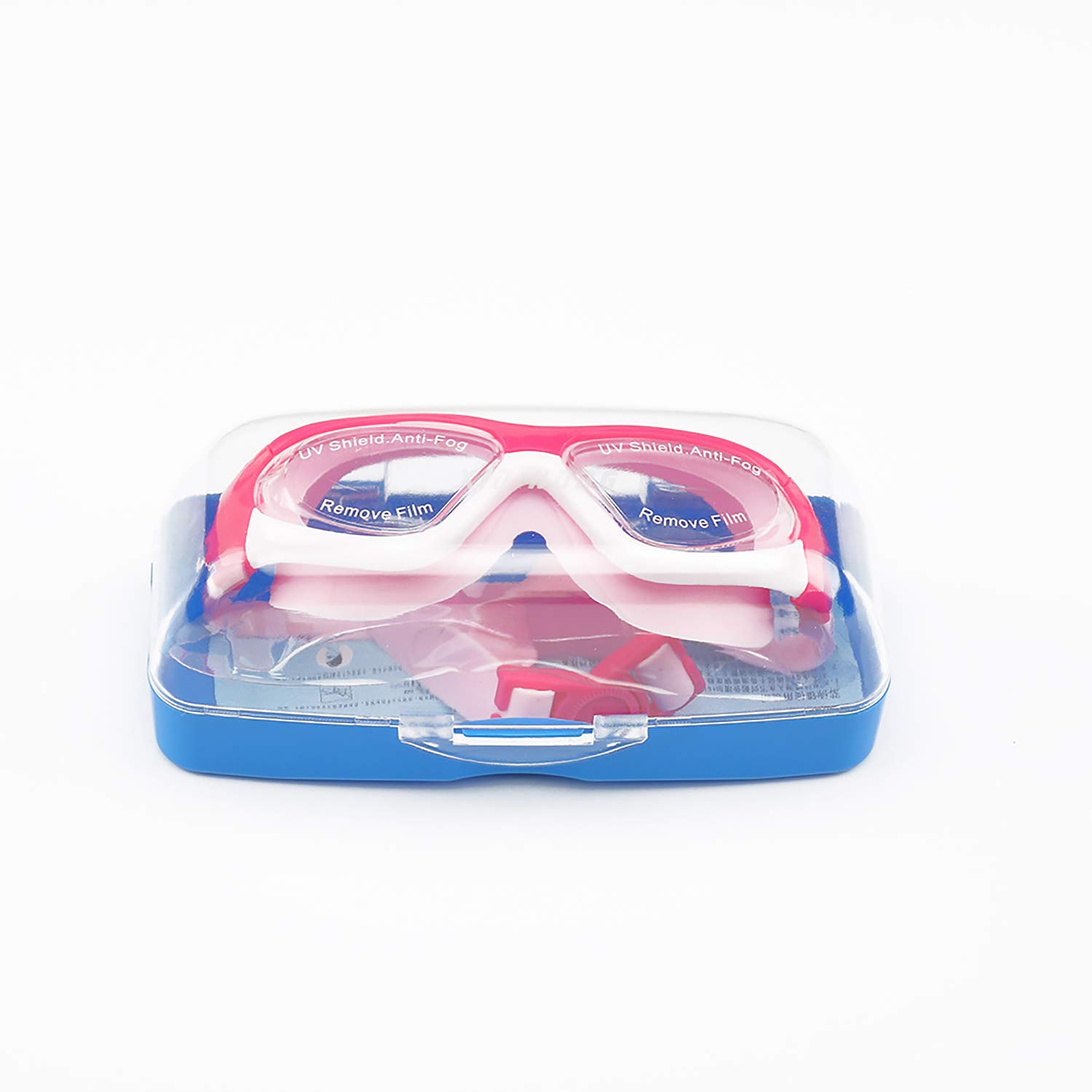 Occhialini da nuoto per bambini con montatura larga 3-15 anni, anti appannamento, protezione UV, nessuna perdita, per bambini, ragazzi, ragazze, giovani, adolescenti, concorrenza, cartoni