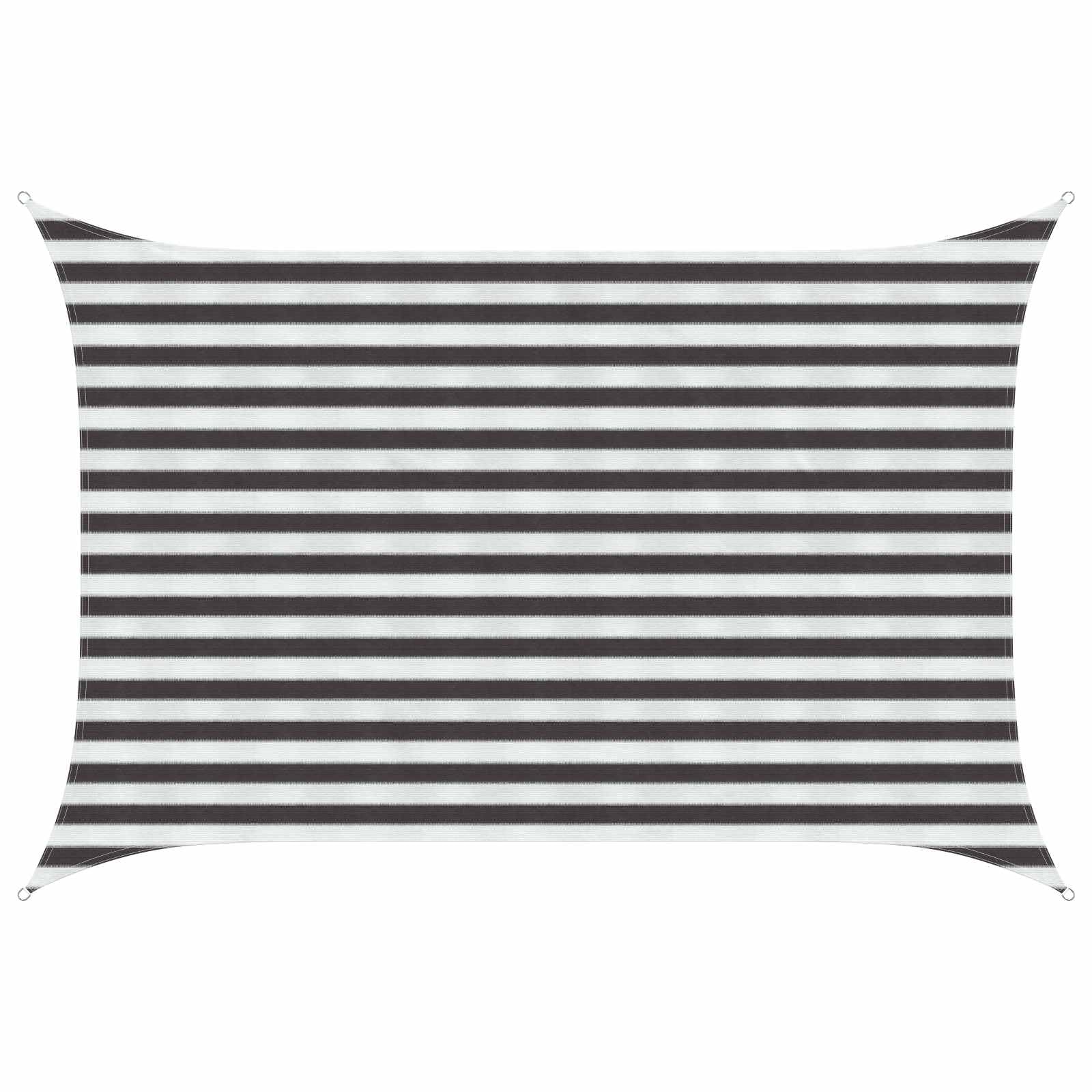 vidaXL Sunshade Sail Anthracite and White 2 x 3.5 m HDPE, Garden and Terrace, Modern Sunshade Sail, Outdoor Shades, UV Blocking Cover, Wind Permeable Canopy for Balconies, Awning Solutions