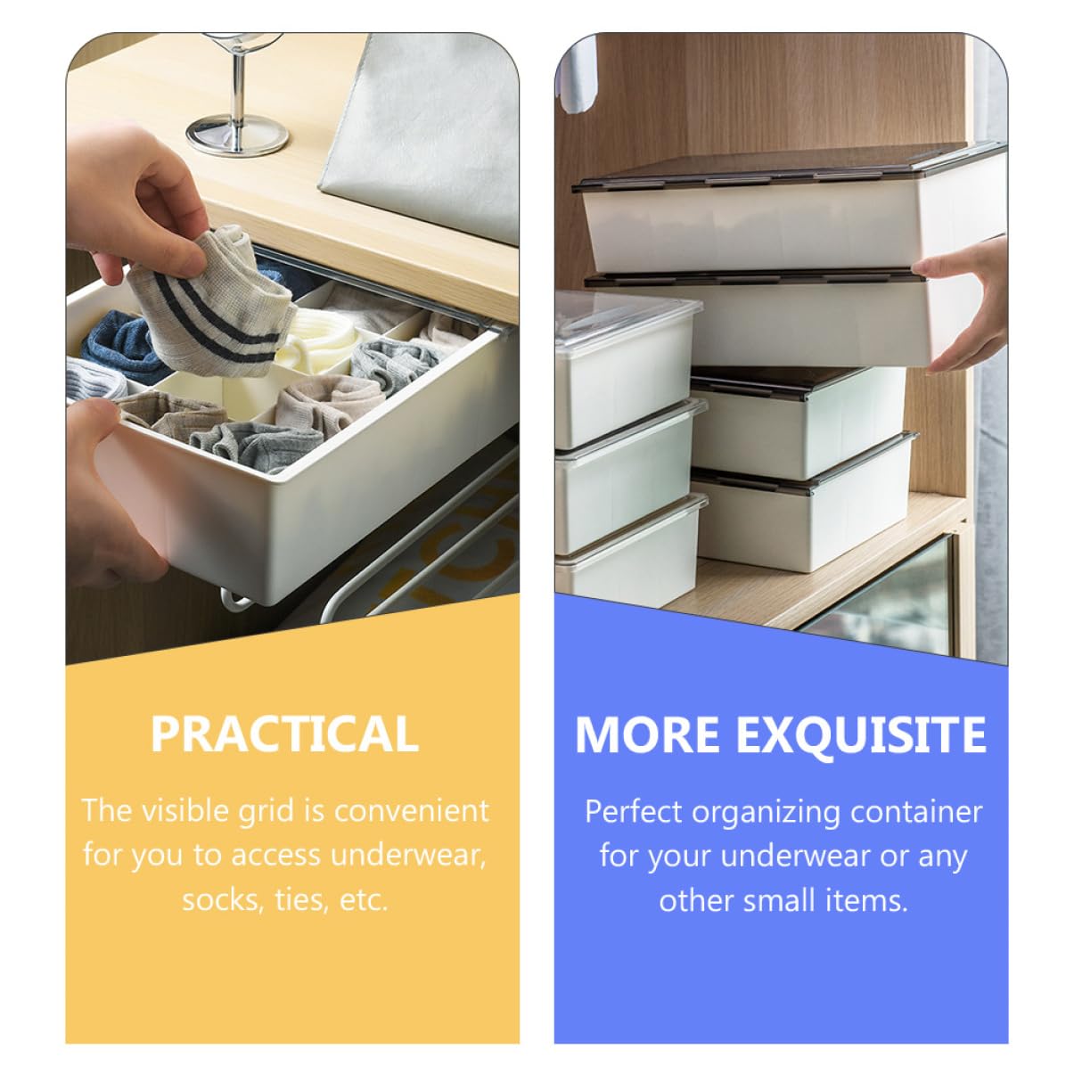 Organisateur De Rangement Pour Chaussettes Boîte De Rangement Pour Sous-vêtements Et Chaussettes Boîte De Rangement À Tiroir