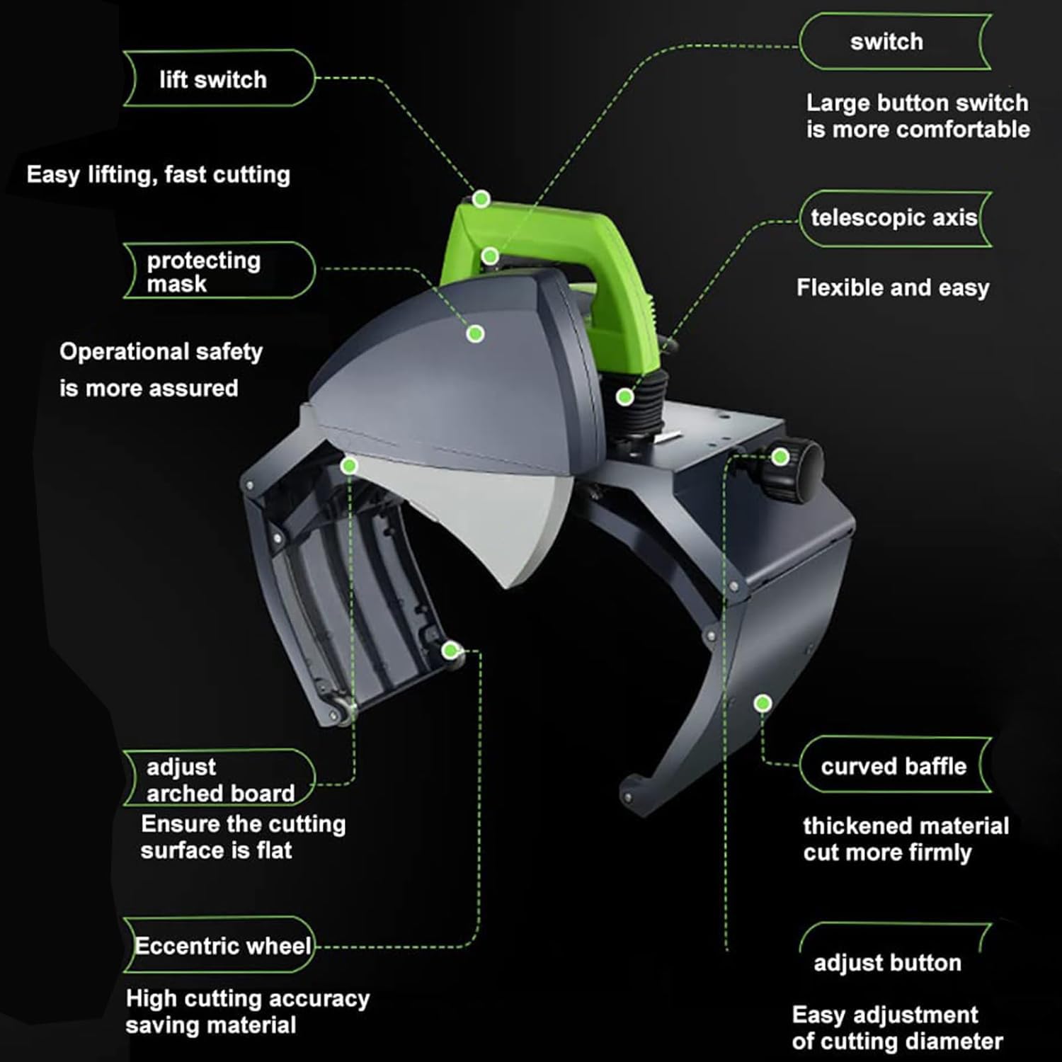 Cortador de tubos eléctrico de mano para acero inoxidable, cobre, plástico, hierro fundido, corta tuberías