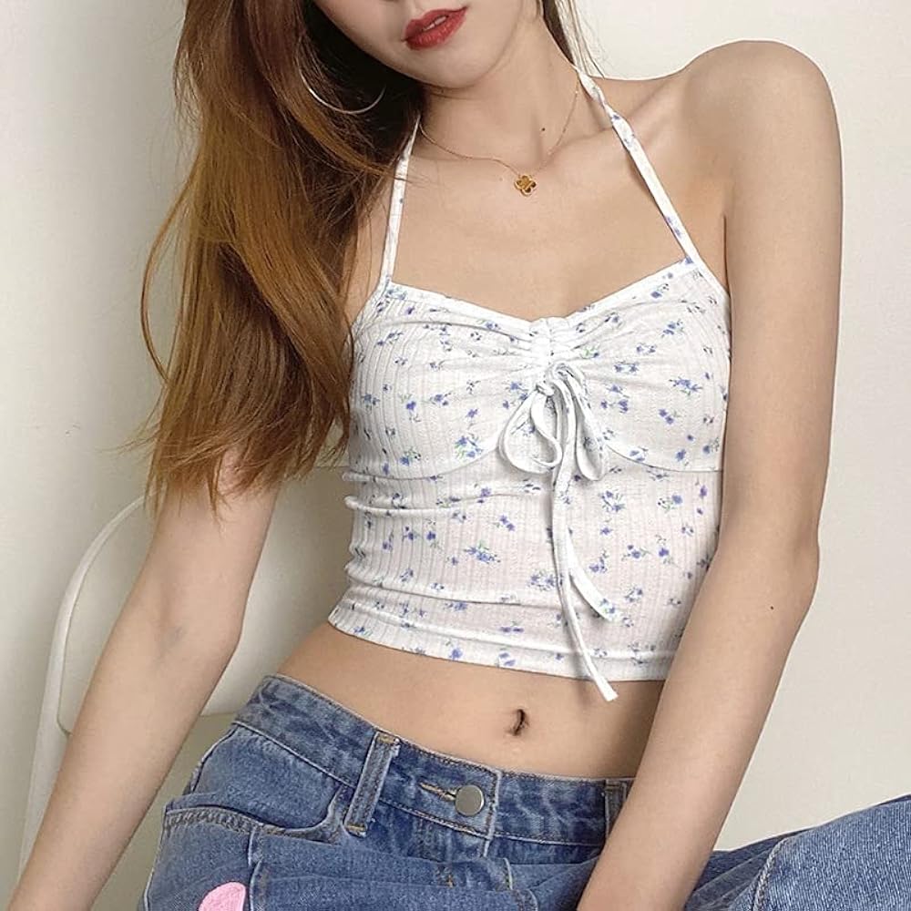 Women Y2K Indie Aesthetic Crop Cami Tank Top 90S E-Girl
