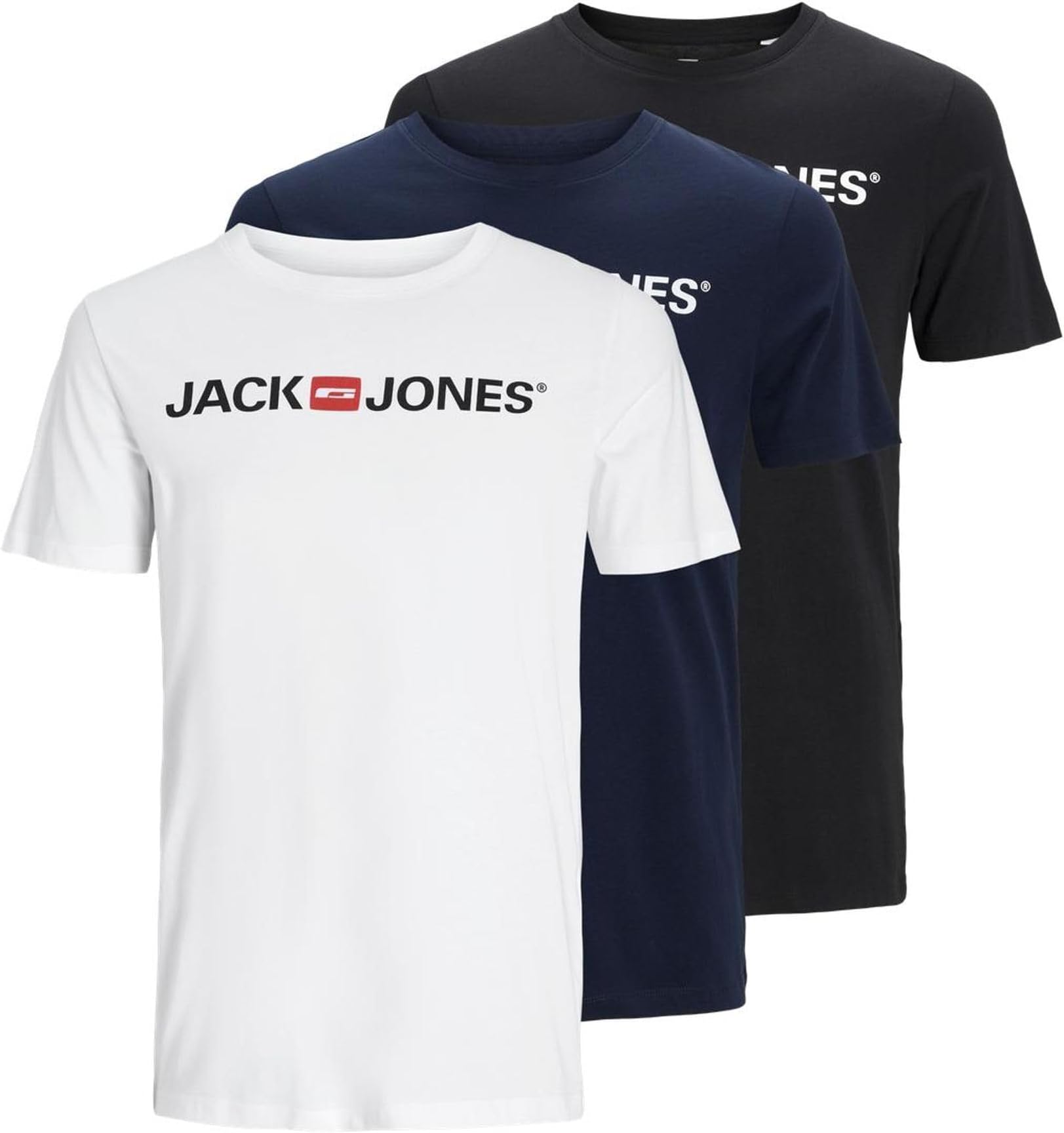 Mens Corp Logo 3 Pack T-Shirt White L