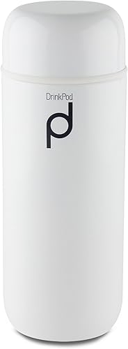 Miniatura 2 de Drinkpod Grunwerg HCF-200W - Frasco de cápsula aislado al vacío, acero inoxidable, blanco, 6.8 fl oz