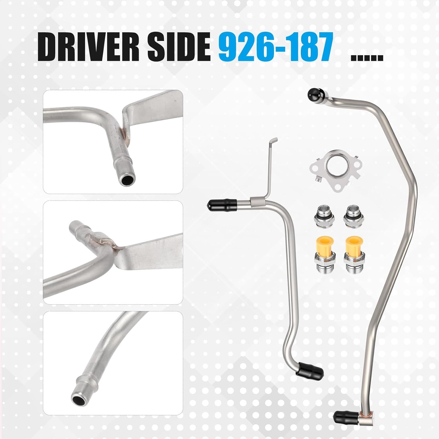 Outus 926-186 926-187 Turbo Coolant Line Kit Driver Side and Passenger Side Both Compatible with 2011-2016 F150, 2015-2021 Transit 150/250/350/350, 2015-2017 Expedition, 2015-2017 Lincoln Navigator