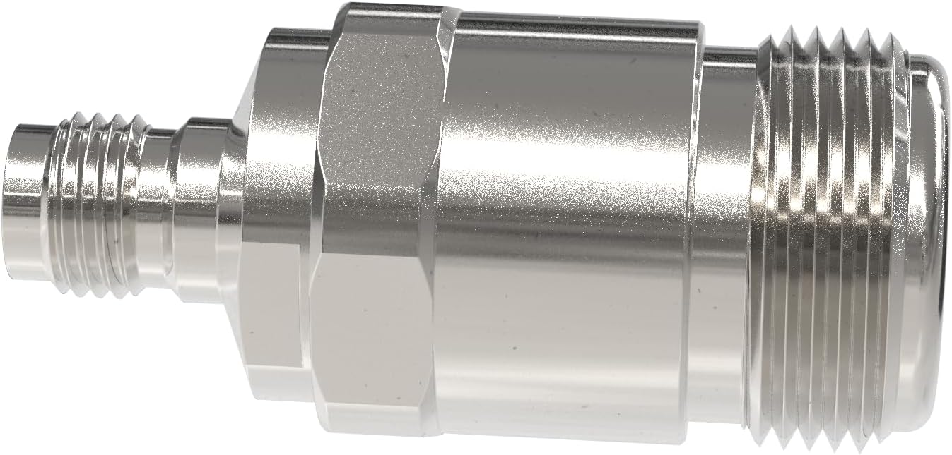 WITC N Female to 2.4mm Female RF Coaxial Adapter DC-18G High Frequency Coax Adapter 50 Ohm Precision Stainless Steel Low VSWR 1.20 for RF Equipment Coaxial Cable Wireless LAN Radio Devices