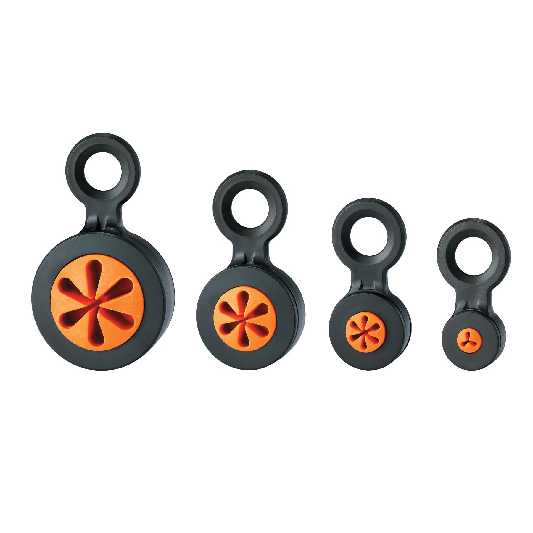Hand Tool Attachment Slips, Easy Slide On Design, Connects to Tool Lanyards, Squids 3740, Variety Pack, 4-Pack,Black & Orange